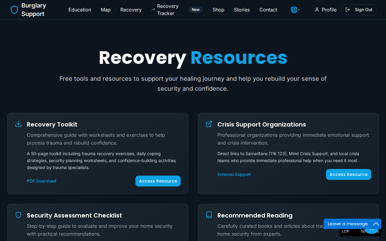 Recovery Resources