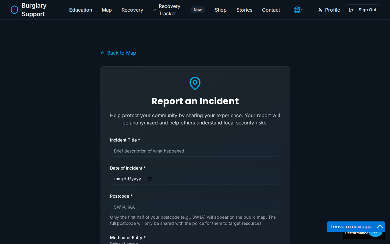 Incident Reporting